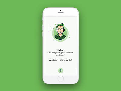 Benjamin app design green illustration