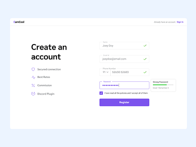 Sign-Up Page Design