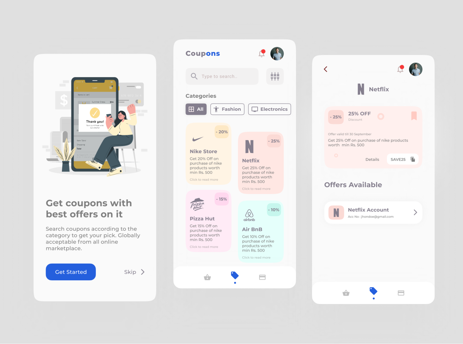 Special Offers App by Elxsr Design Studio on Dribbble