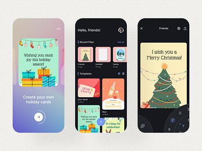 Card Design Edtior App app appdesign cardeditor dark mode design dribbble editor figma freelance interfacedesign ios minimal design mobile design ui uidesigner uitrends userinterface uxdesigner visualdesign