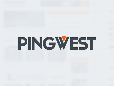 New logo for PingWest article blog logo magazine news tech theme web