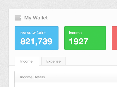 Wallet expense income wallet