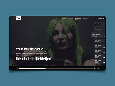 Music channel web design concept uidesign ux design uxdesign wbedesign
