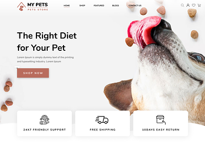 Pet Food Landing Page