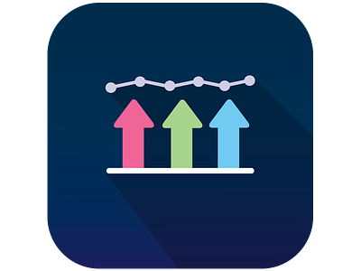 Analytics app icon bars chart flat graph pie i pad ios iphone sanalytics stats