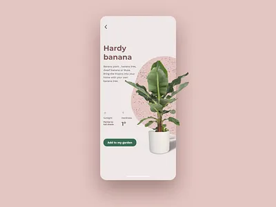 Plant app app banana card ceramic concept ecommerce green illustration inspire interface mobile pink plant rose shop teatro texture tropical ui ux