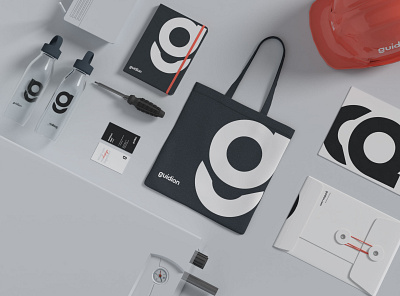 Guidion brand branding branding design card design icon identity inspire logo minimal typography vector