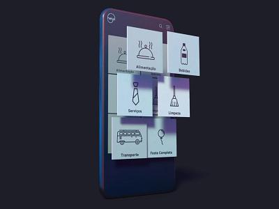 Help! app card design marketplace mobile night party ui ux