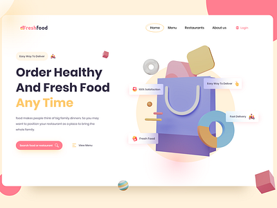 Food Delivery website concept