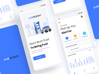 Fuel Station- An online fuel delivery app concept agency android app design car service car wash delivery fuel gas ios logistic mobile app repair station ui uiux