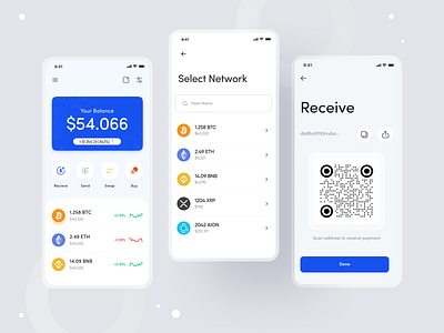 Cryptocurrency Wallet App Home - O Pay