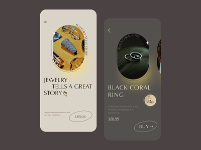 Jewelry Store UI Mobile app design beauty home jewellery jewelry mobile app product salon shop store ui uiux