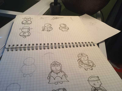 Circle Characters Sketch 01