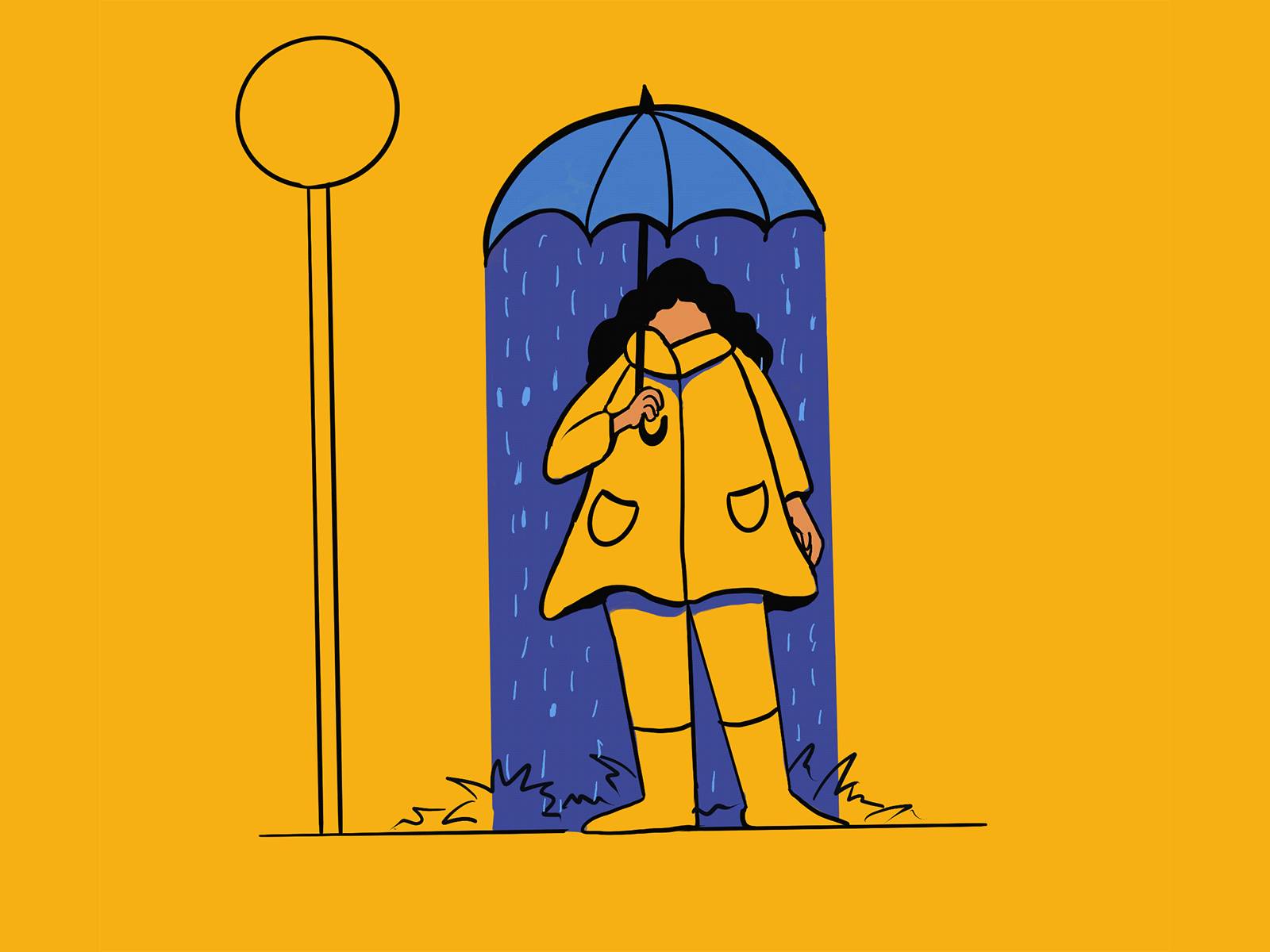 Rainy Days animation gif girl illustration rainy