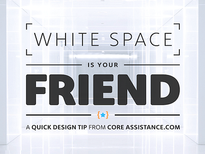 White Space is Your Friend design header social typography web whitespace