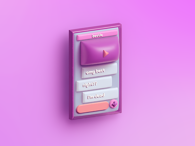 bubble text 3d adobe illustrator colorful cute illustration phone pink stylized texting ui