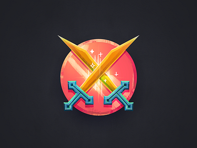 The Sharpest of Sparkle Blades - Icon colorful cute game game art icon mobile painting stylized ui video game