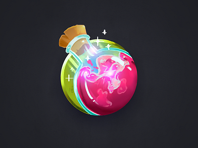 The Most Potent Potion colorful cute game game art icon mobile painting sparkle stylized ui