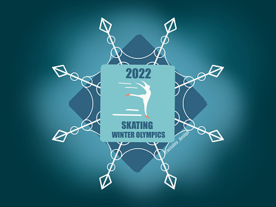 Skating Winter Olympics 2022 branding design graphic design illustration logo procreate typography ui vector