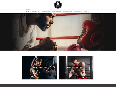 Webdesign of Fightlife webshop (E-commerce)