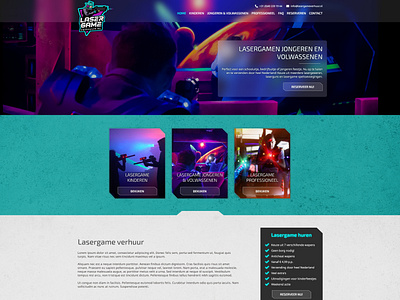 Lasergameverhuur - website ontwerp