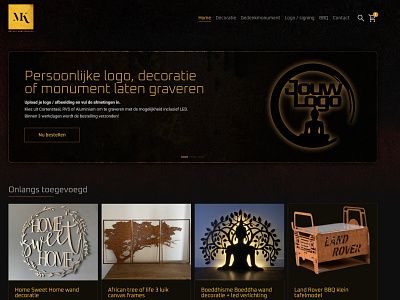 Webdesign Metaal Kunstenaars webshop / e-commerce bootstrap 5 design ui webdesign website