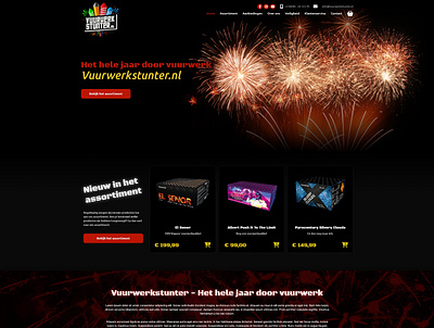 Webdesign Vuurwerkstunter website bootstrap 5 design webdesign website