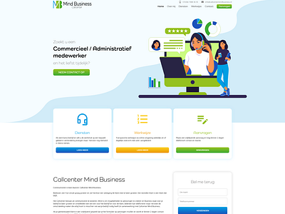 Webdesign Callcenter Mind Business website ontwerp