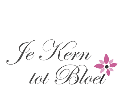 Logo design Je Kern tot Bloei brand branding design flower logo psychologist