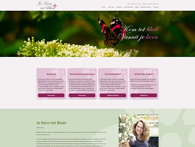 Webdesign Je Kern tot Bloei bootstrap 5 design flower design mindfullness psychologist webdesign website