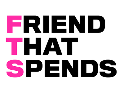 Friend That Spends Logo branding fashion logo