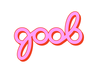 goob branding cursive letters logo name type