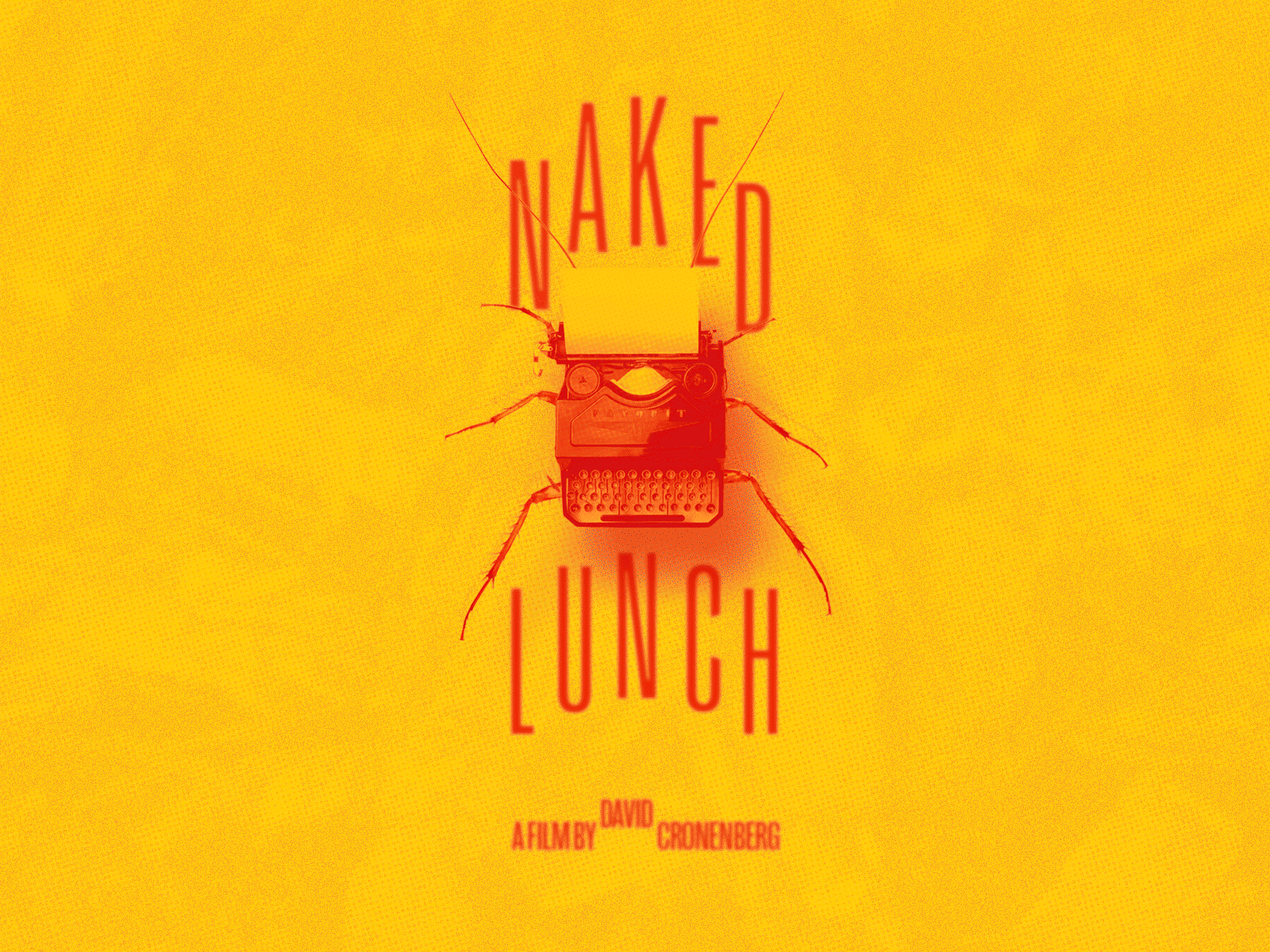 Naked Lunch animation body horror bugs film film poster film poster design halloween horror horror film horror films insect insects movie poster naked lunch poster poster design type typewriter typewriting