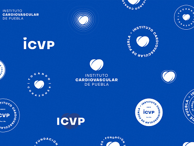 ICVP: Instituto Cardiovascular de Puebla badges cardio cardiology fit fitness health healthy heart hospital logo logo design logomark logomarks logos mexico