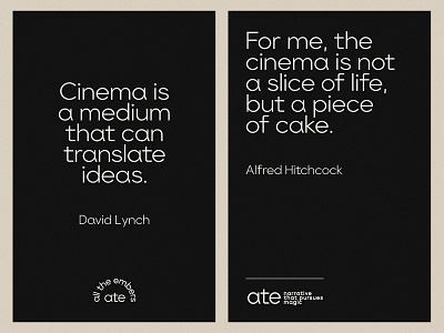 Movie Quotes alfred hitchcock brand branding cine cinema david lynch design film film production logo mexico movie production quote quotes typography