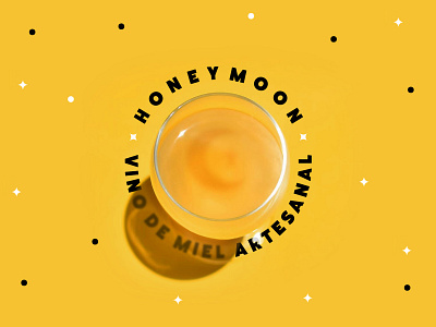 Honey Moon 🍯🌙🔮 beverage brand branding coven design logo mark mexico spooky typography wine witch witches witchy