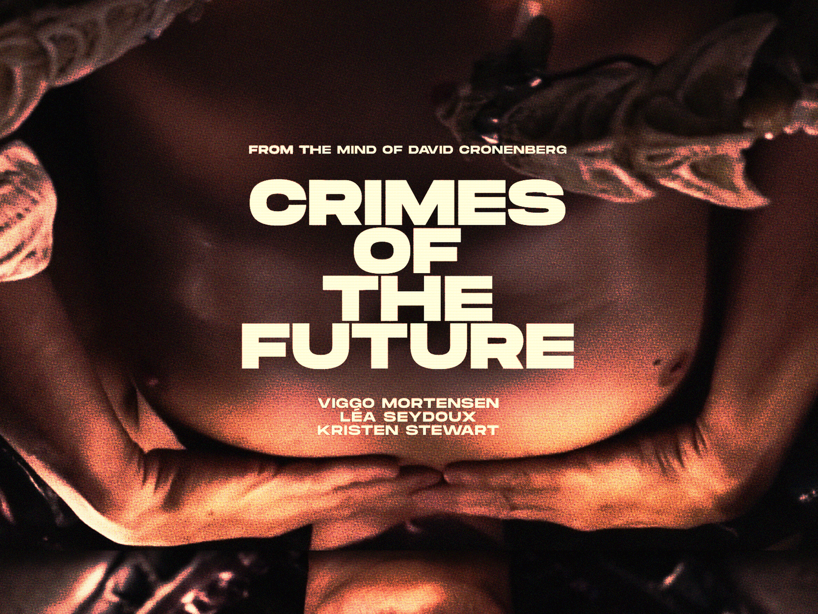 Crimes of the Future body horror david cronenberg future horror key art movie poster movie posters poster poster design posters