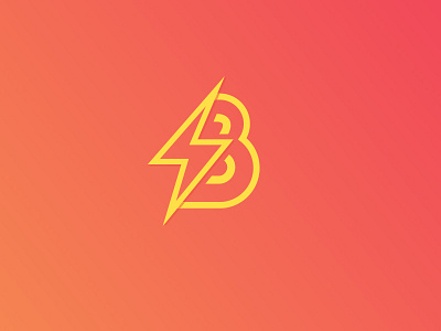 B bolt colors gym sports strength type typography