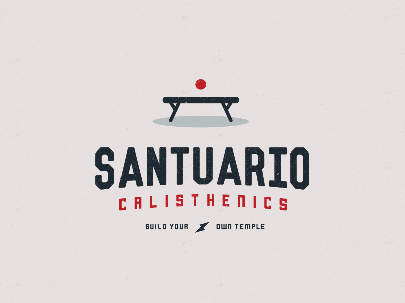 Santuario - Calisthenics Gym brand calisthenics fit gym identity mark minimal muscles sports strength trx