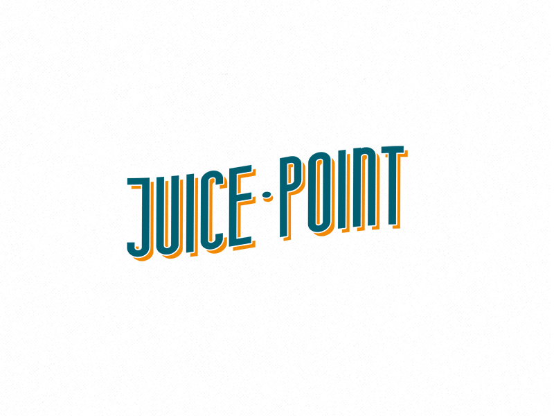 Juice Point color cool design fresh fruit illustration juice juices logo mark mexico type typography vintage