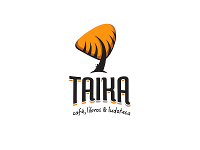 Taika: Coffee, Books & Playroom book books brand branding children coffee family fun kids kids book knowledge logo tiger tree