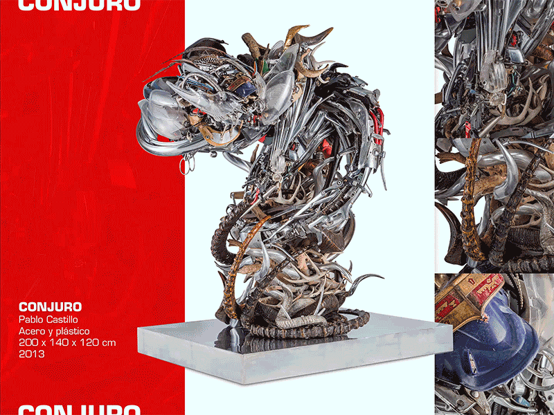 Conjuro animation art artist arts devil horn horns junk mexico modern modern art monsters robot robots sculptor sculpture sculptures web