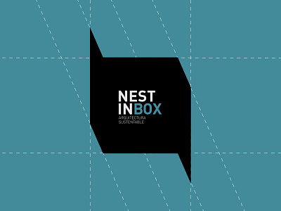 Nest In Box: Sustainable Architecture architecture architecture logo blue print brand branding design geometry logo mark mexico nest puebla sustainability sustainable think green