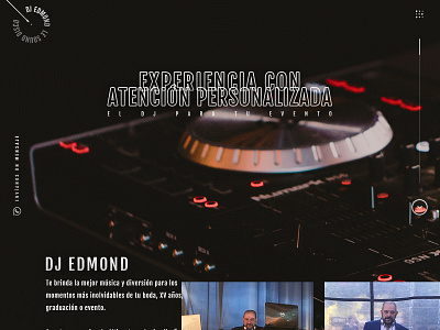 DJ Edmond brand branding design disc dj electronic music mexico music night club night life puebla vinyl web web page web page design web site