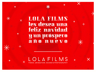 LOLA Films X-mas Card christmas christmas card christmas tree color december design jolly mexico santa claus snow typography xmas xmas card