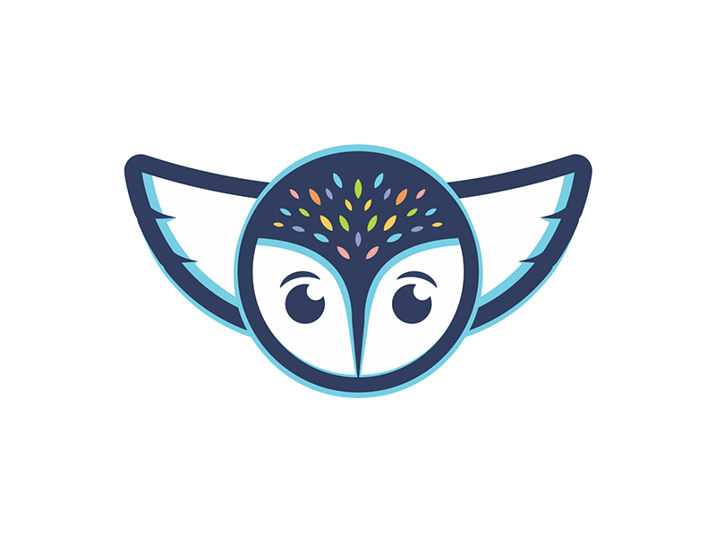 Katamba animal animation branding colors design illustration intellect intellectual logo mexico mind owl school wise
