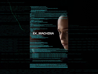 Ex Machina ai artificial intelligence film film design film poster film poster design films interactive poster robot robots