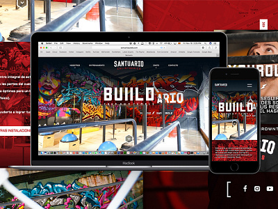 Santuario: Build Your Own Temple brand branding calisthenics design fit fitness graffiti gym gym logo gymnastics logo mexico muscle muscles street street workout web design webdesign website weights