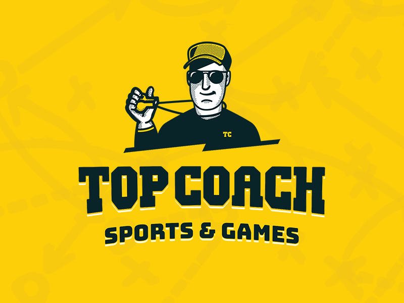 Top Coach: Sports & Games baseball basketball brand branding coach coaching design football hockey illustration logo mark mexico soccer sport sports sports branding sports logo typography vector