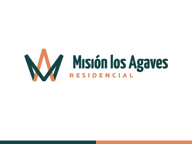 Misión los Agaves agave agaves architecture brand branding color design house household houses housing development illustration letter a letter m logo mark mexico monogram puebla typography